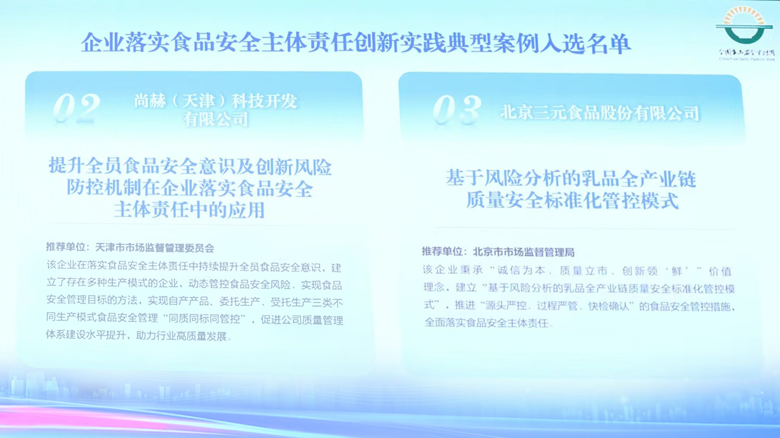 落实食品安全，彰显企业主体责任丨尚赫入选国家市场监管总局“企业落实食品安全主体责任创新实践典型案例”并受邀参加交流会